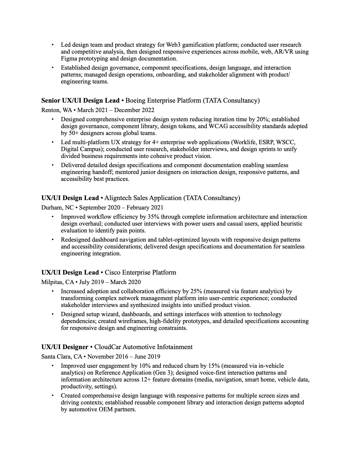 Page 2 - Professional Experience